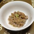 *納豆+お醤油+お酢+わさび*