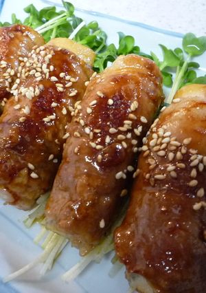 ☼甘辛味付け♪長いもの梅しそ豚巻き-レシピのメイン写真