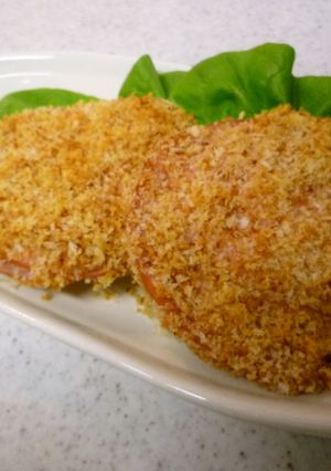 ☼オーブンで焼く♪チータマ入りハムカツ-レシピのメイン写真