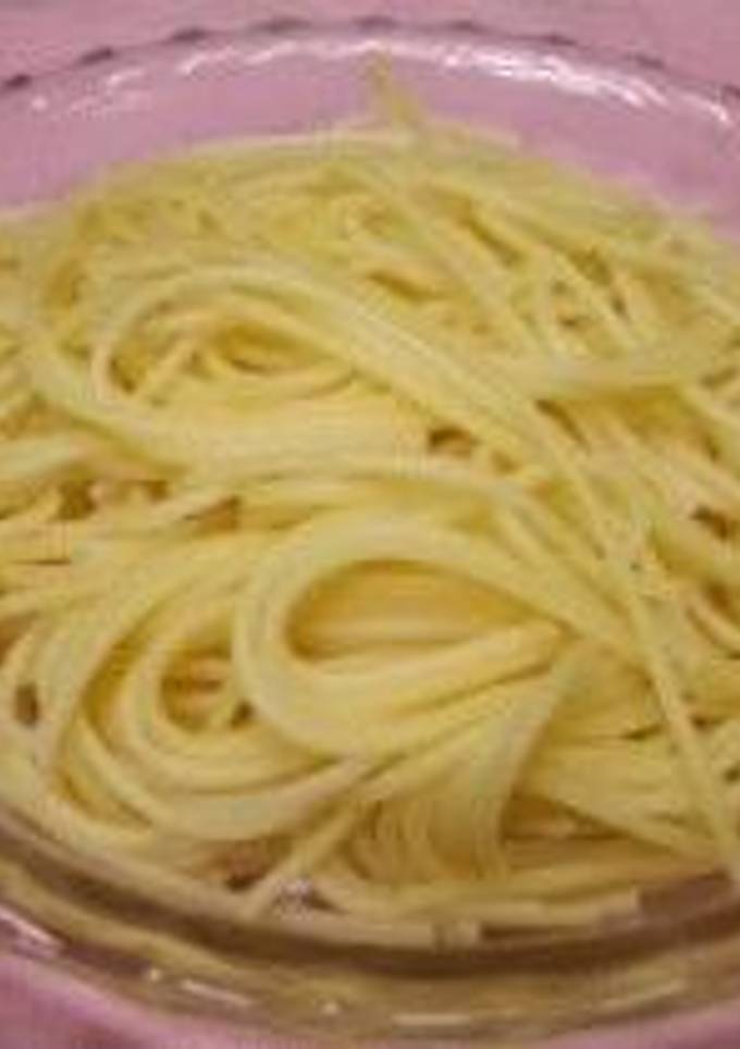 電子レンジ☆スパゲティの茹で方-レシピのメイン写真