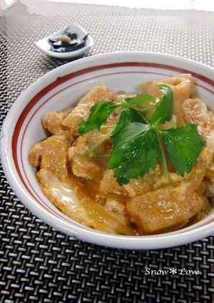 フライパンでパパッと☆お揚げできつね丼-レシピのメイン写真