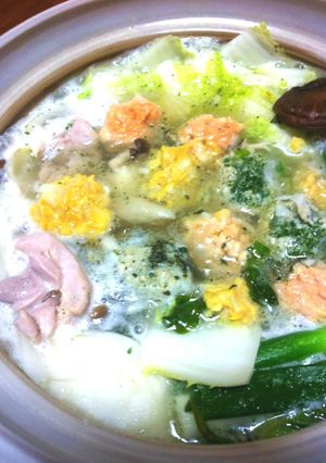 鳥と３色３味つくねのお鍋！-レシピのメイン写真