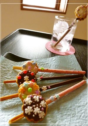 華かんざし❀　ポッキーdeグラスマーカー-レシピのメイン写真