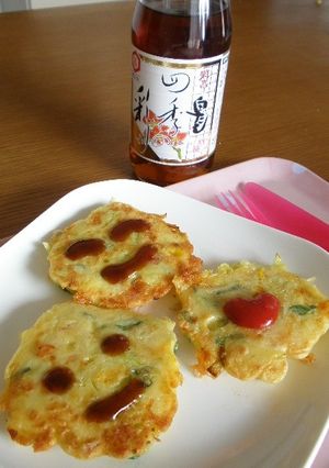 白だしで幼児食♪かわいいお好み焼き-レシピのメイン写真