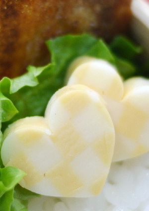 チーズで可愛い市松チェックなハート-レシピのメイン写真