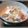 リンゴの皮を使った炊き込みご飯