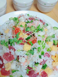 簡単おもてなし♪コロコロ海鮮ちらしずし-レシピのメイン写真