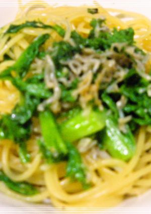 ちりめんじゃことわさび菜のパスタ♪-レシピのメイン写真