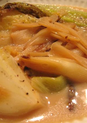 生姜たっぷり！焼き白菜の生姜ミルク煮-レシピのメイン写真