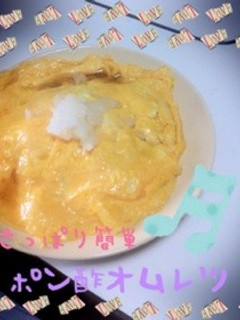 さっぱり‼ おろしポン酢オムレツ。-レシピのメイン写真