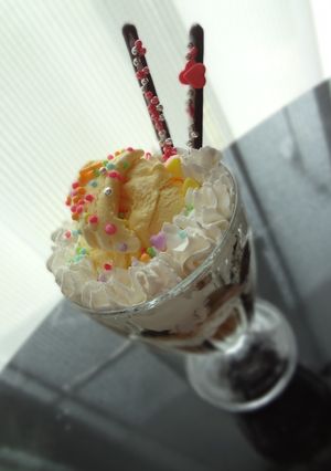 ♡デコポッキーdeプリンセスパフェ♡-レシピのメイン写真