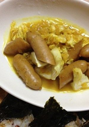 キャベツとウインナー　カレードレ炒め-レシピのメイン写真