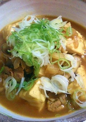 「カレー風味の肉豆腐」を作ってみた！-レシピのメイン写真