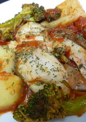 タラトマト煮〜バジル香り〜-レシピのメイン写真