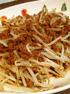 ムシャムシャ食べて節約♪もやし挽肉炒め-レシピのメイン写真