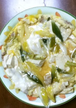 豚バラと豆腐の卵とじ-レシピのメイン写真