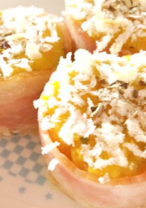 お弁当に♬マッシュかぼちゃのベーコン巻-レシピのメイン写真