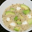 アボカドとモッツァレラの豆乳味噌スープ