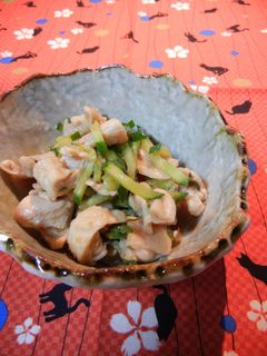 鶏皮とキュウリの柚子胡椒ポン酢和え♬-レシピのメイン写真