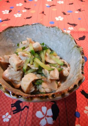 鶏皮とキュウリの柚子胡椒ポン酢和え♬-レシピのメイン写真