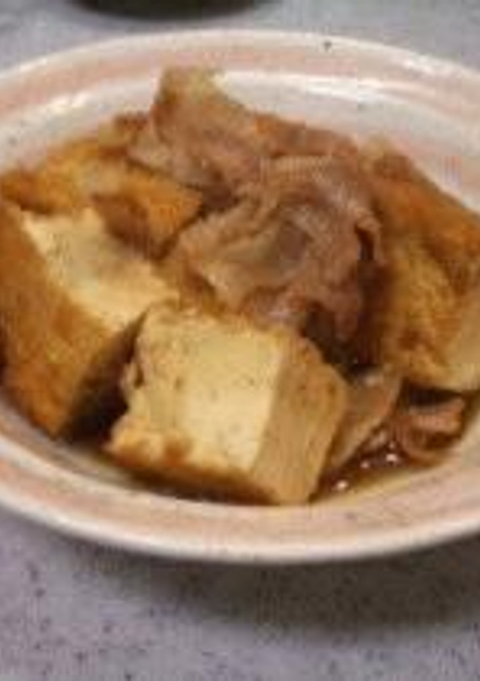 豚バラ肉と厚揚げの煮付け-レシピのメイン写真