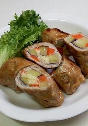 さつま芋人参チーズの豚巻き～バター醤油～-レシピのメイン写真