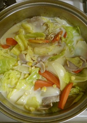 味噌と豆乳で　優しくまろやかスープ-レシピのメイン写真