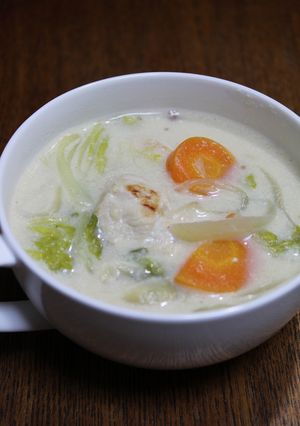 鶏ささみと白菜の塩麹豆乳シチュー-レシピのメイン写真