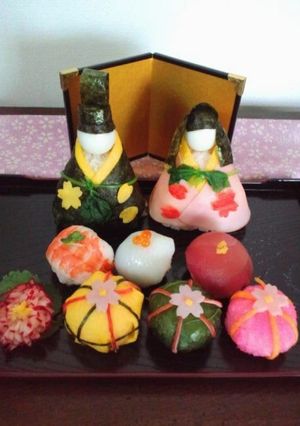 ひな祭りのお寿司＊お雛様とてまり寿司-レシピのメイン写真