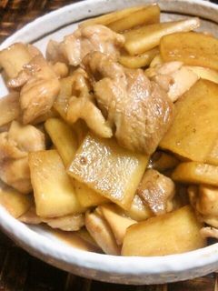 鶏と大根の甘辛炒め煮-レシピのメイン写真