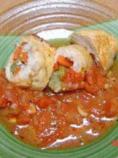 ロールチキンのトマト煮込み-レシピのメイン写真