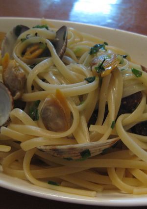 あさりの酒蒸しでボンゴレ風？簡単パスタ-レシピのメイン写真