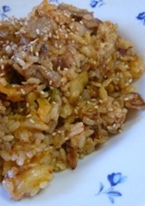 チョーコー醤油焼肉のたれでキムチ炒飯♪-レシピのメイン写真