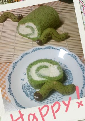 抹茶じゃないよ！ほうれん草ロールケーキ-レシピのメイン写真