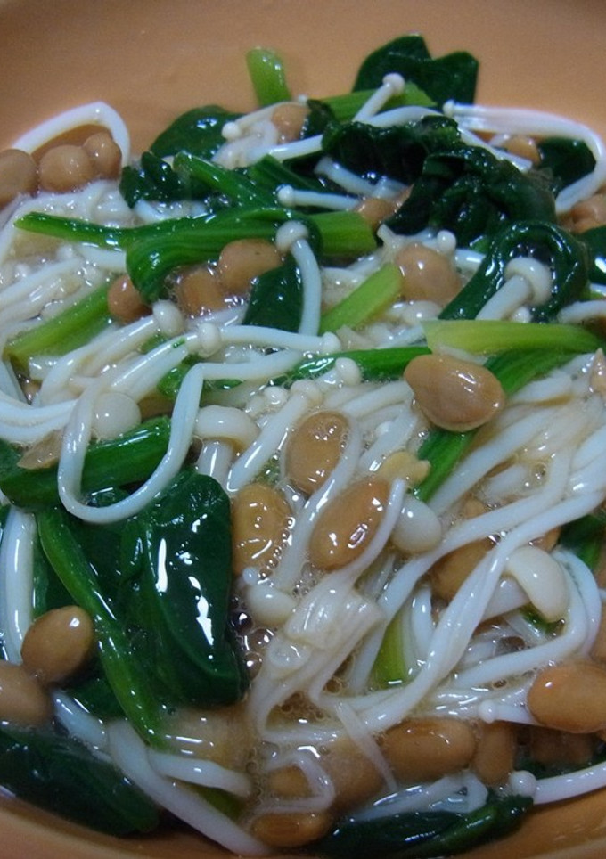 ほうれん草とえのきの納豆あえ-レシピのメイン写真