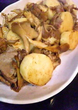 舞茸と豚肉、長芋の照り煮-レシピのメイン写真