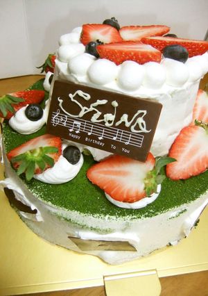 抹茶好きのための♬抹茶のデコケーキ♥-レシピのメイン写真