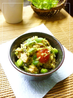 魚ニソ×アボカドの塩麹胡麻きなこ和え-レシピのメイン写真