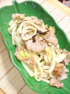 サッパリ!!塩昆布de和風焼きうどん♪-レシピのメイン写真