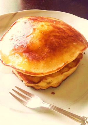 簡単ふわふわ♪クリームチーズパンケーキ-レシピのメイン写真