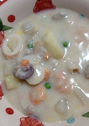 大根とシーフードの濃厚豆乳シチュー-レシピのメイン写真