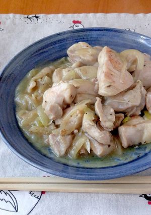 昆布茶一発☆鶏肉の塩あんいため-レシピのメイン写真