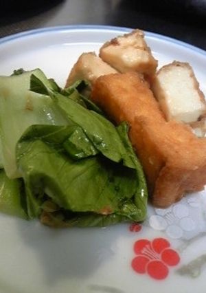 チンゲンサイと厚揚げの簡単炒め物-レシピのメイン写真