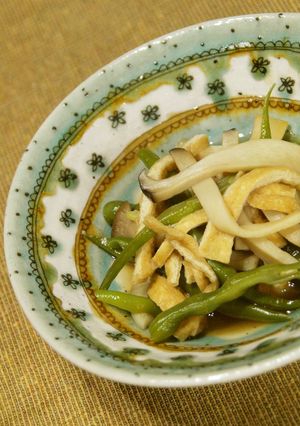 ☆インゲンとエリンギの油揚げ煮-レシピのメイン写真