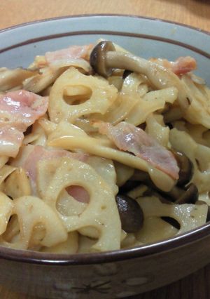 レンコンとちくわぶのベーコンきんぴら-レシピのメイン写真