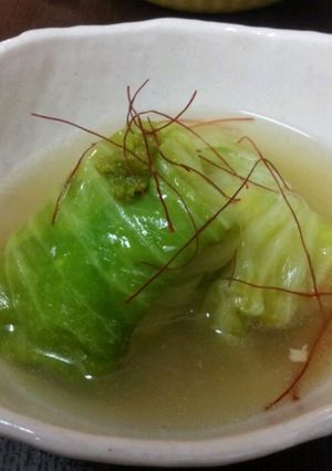 ☆鶏ミンチロールキャベツ☆餡掛け風だし汁-レシピのメイン写真