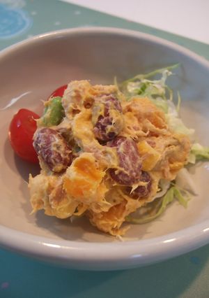美味♥かぼちゃとお豆のツナマヨサラダ☆-レシピのメイン写真