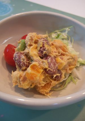 美味♥かぼちゃとお豆のツナマヨサラダ☆-レシピのメイン写真