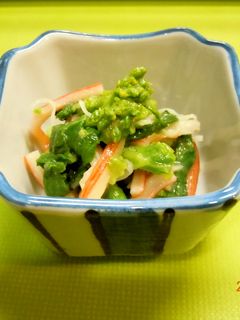 菜の花とカニカマのからし酢味噌和え♪-レシピのメイン写真