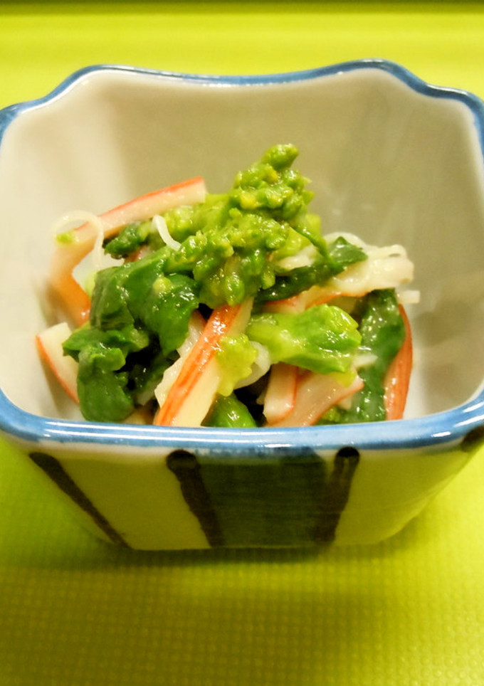 菜の花とカニカマのからし酢味噌和え♪-レシピのメイン写真